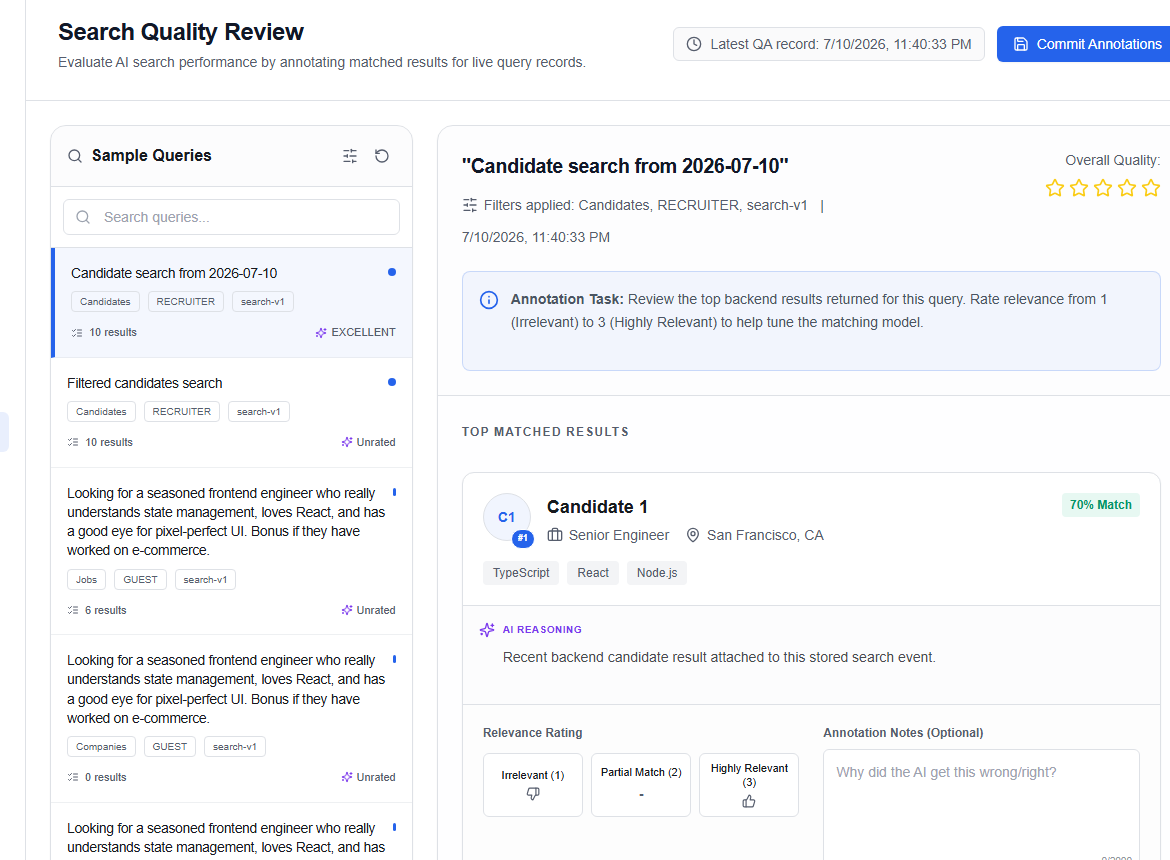 Admin Search Quality Review
