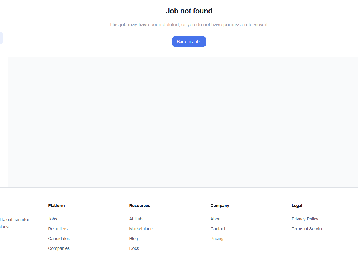 Recruiter job editor
